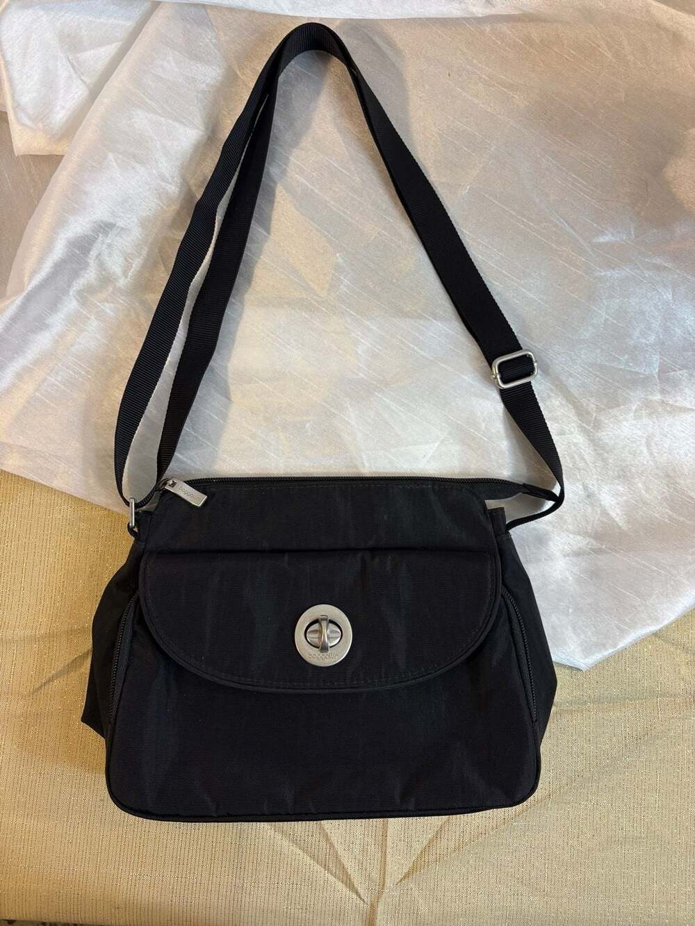 Baggallini Black Nylon Crossbody Bag